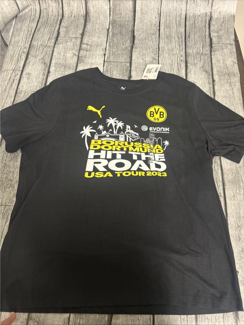 NWT Men’s Puma BVB Borusse Borussia Dortmund Tshirt Black XXL 2X Football Soccer